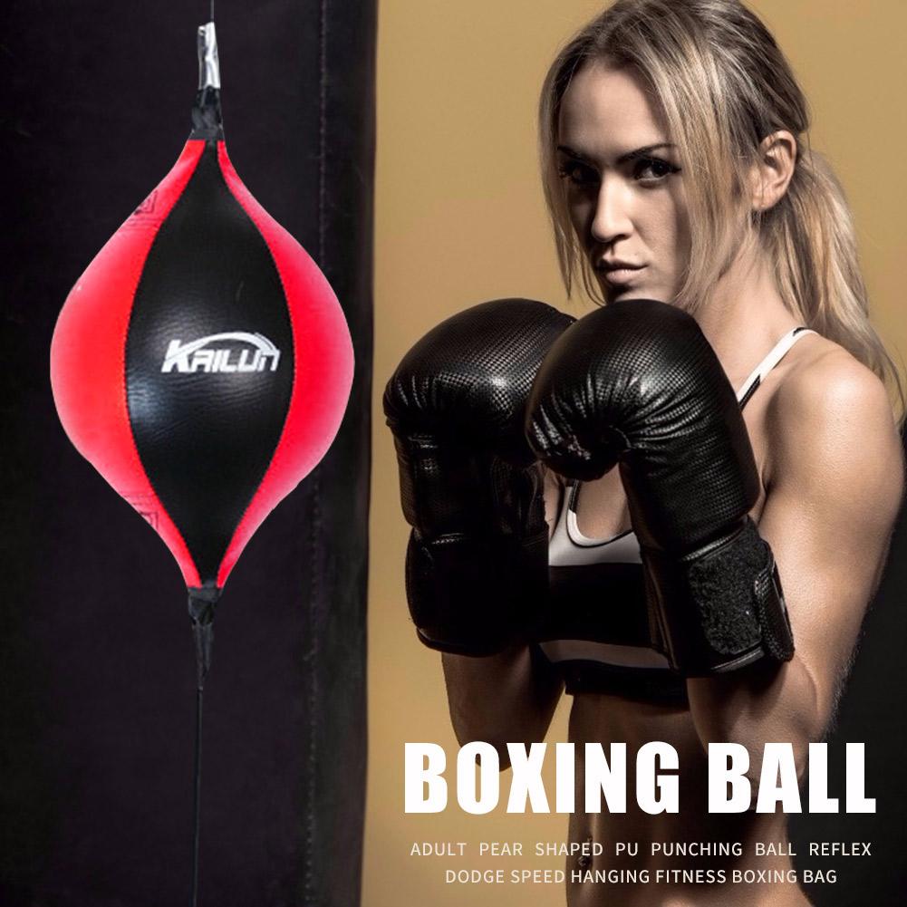 Изображение товара: Грушевидный двухсторонний полиуретановый боксерский мяч Dodge, подвесная боксерская сумка, спортивное оборудование для фитнеса, занятий спортом в помещении