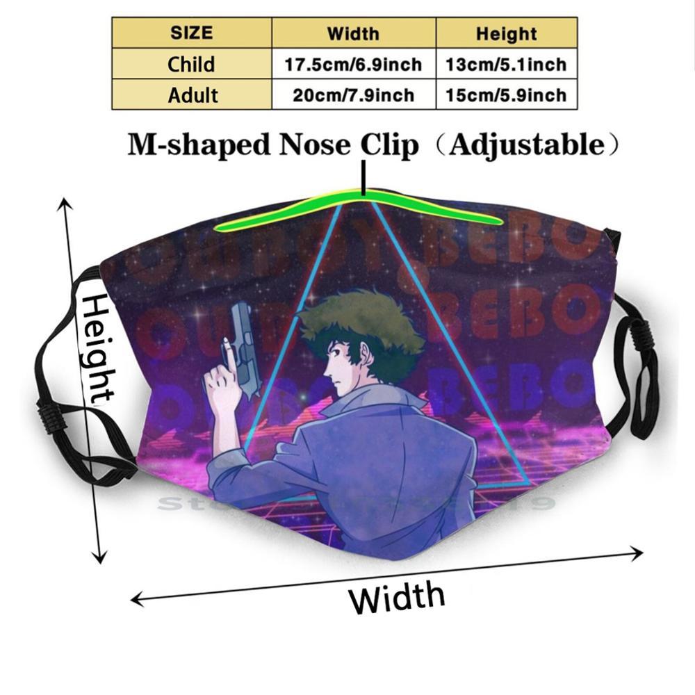 Изображение товара: Ковбойская забавная моющаяся маска для лица для взрослых и детей с фильтром для аниме манги японская Шпигель с шипами ковбойская пистолет для загара