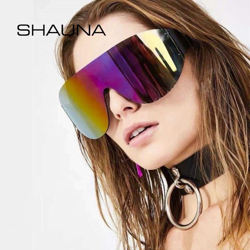 Изображение товара: Солнцезащитные очки унисекс, цельные, с защитой от ветра, шауна негабаритный