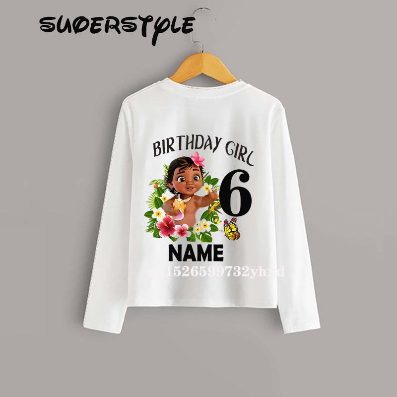 Изображение товара: 1-9, Детская футболка с длинным рукавом и именем принцессы на заказ, на день рождения, новинка 2022, весенне-осенняя одежда для маленьких девочек, dLKP361