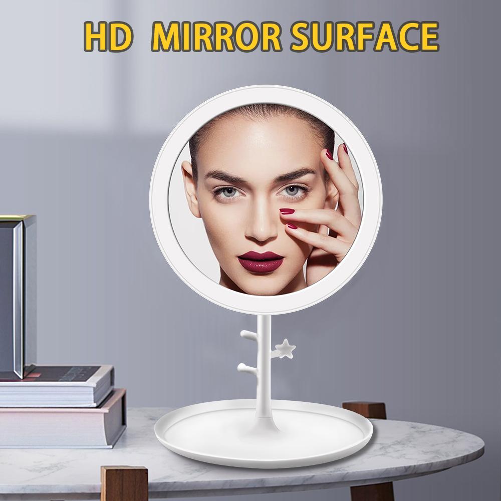 Изображение товара: Туалетный столик светодиодный зеркало для макияжа с сенсорным экраном Экран платные 3 Режим затемнения светильник туалетный столик макияж лампа зеркало для спальни