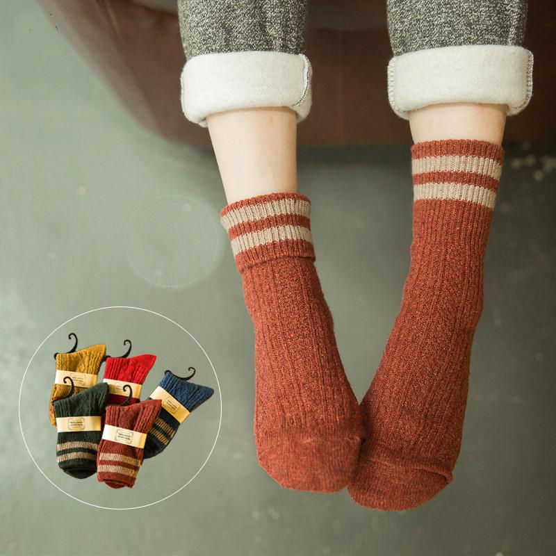 Изображение товара: Носки женские зимние модные мягкие эластичные дышащие универсальные шикарные женские носки женские милые носки в Корейском стиле Ulzzang Новинка