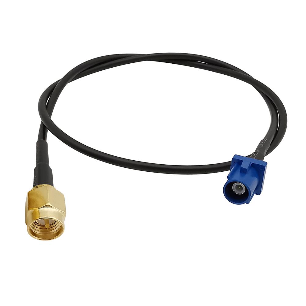 Изображение товара: 1 шт., Удлинительный кабель Fakra C для антенны GPS, разъем SMA Male RG174 отрезок провода, длина 15 см