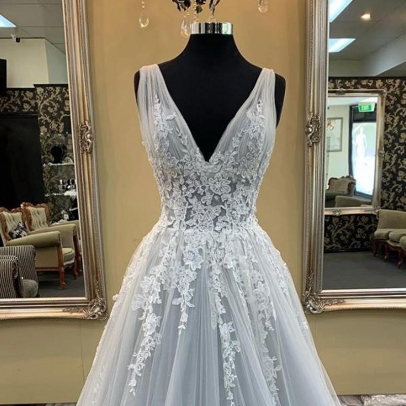 Изображение товара: Женское свадебное платье It's yiiya, белое кружевное Плиссированное платье с V-образным вырезом на лето 2021