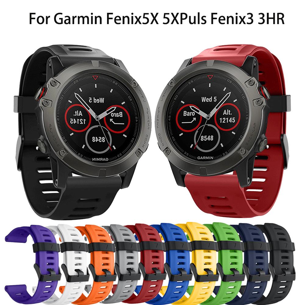 Изображение товара: Ремешок силиконовый для Garmin Fenix 3 HR 5X Plus 6X Pro Fenix3, 26 мм