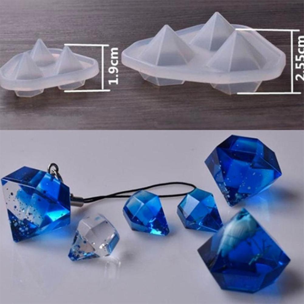 Изображение товара: Силиконовая форма в форме алмаза из смолы, изготовление ювелирных изделий, литье своими руками, инструмент для литья