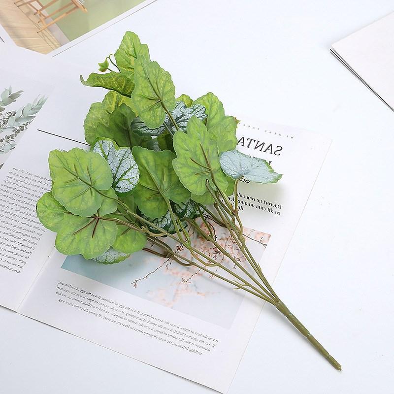 Изображение товара: Искусственные растения, зеленая трава, пластиковый цветок, искусственные листья для украшения дома и сада, пластиковая имитация травы, листья, зеленое растение