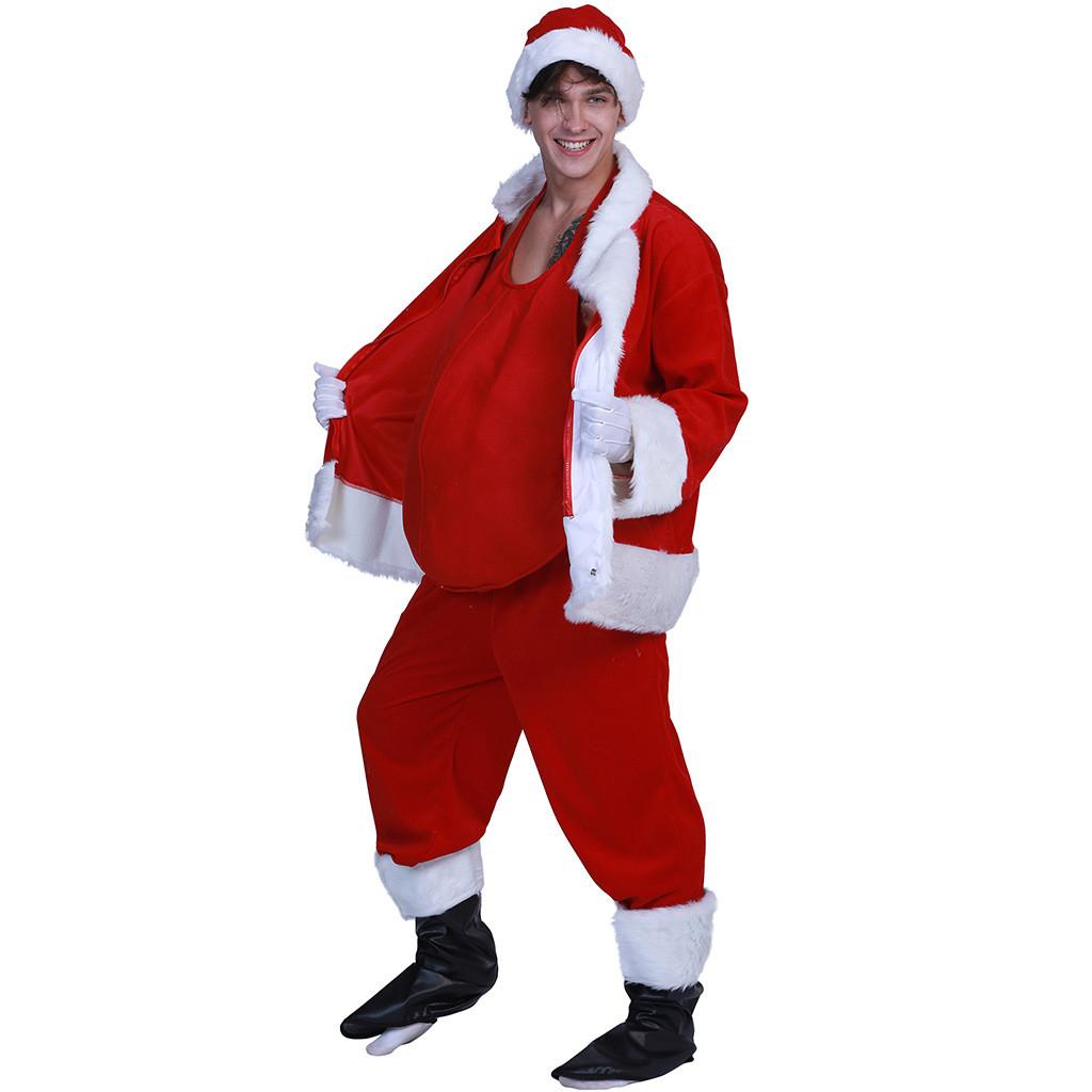 Изображение товара: Смешной Санта-Клаус унисекс, поддельный живот, реквизит для рождественской сцены, реквизит, аксессуары для платья, косплея, деревенские вещи, Аксессуары для платья