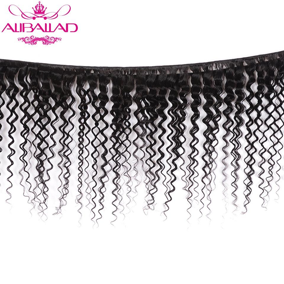 Изображение товара: Aliballad бразильские волнистые волосы, волнистые человеческие волосы, пряди, глубокие кудрявые волосы для наращивания, двойные пряди, 3/4 пряди