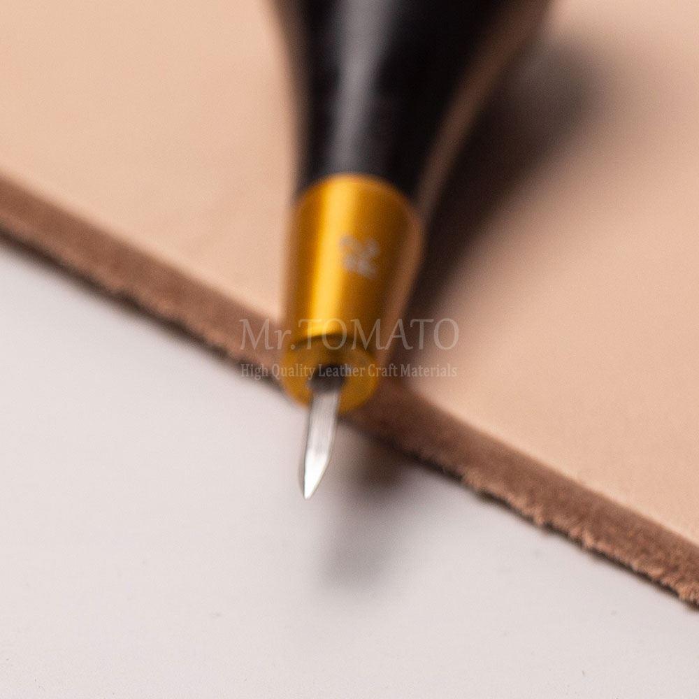Изображение товара: Профессиональный алмазный шило с деревянной ручкой и кожаной рукояткой высококачественные стальные аксессуары для шитья кожи