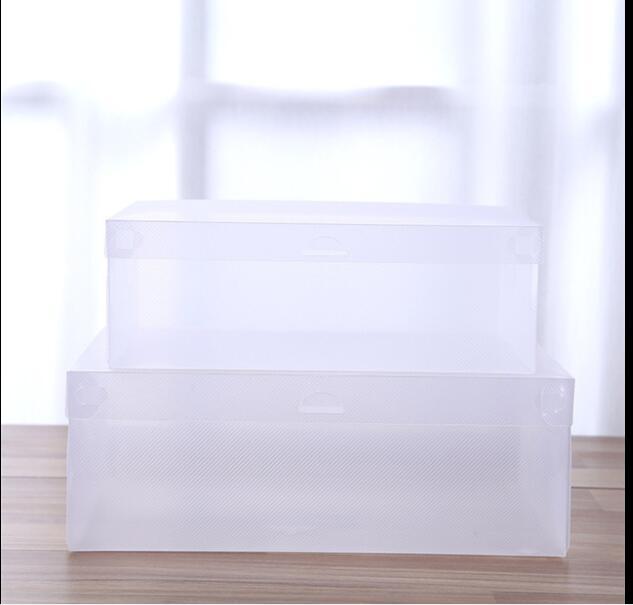 Изображение товара: 10 шт. прозрачная пластиковая коробка для обуви, коробка для хранения обуви, складной чехол для обуви, прозрачный органайзер для обуви, чехол s, коробки