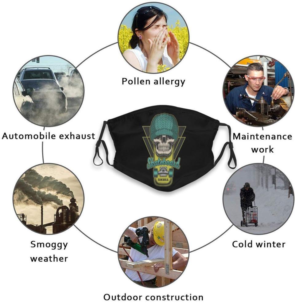 Изображение товара: Скейтборд с черепом, анти-Пылевой фильтр смываемая маска для лица из черепов, занятий на скейте, призрак черепа скелета Скейтбординг