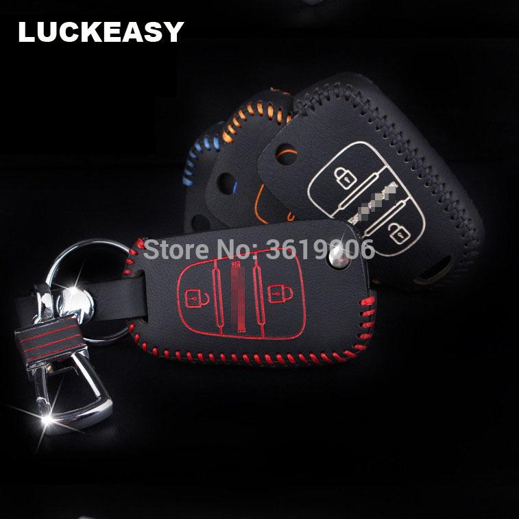 Изображение товара: Высококачественный кожаный чехол для дистанционного ключа LUCKEASY, чехол-держатель для KIA Sportage