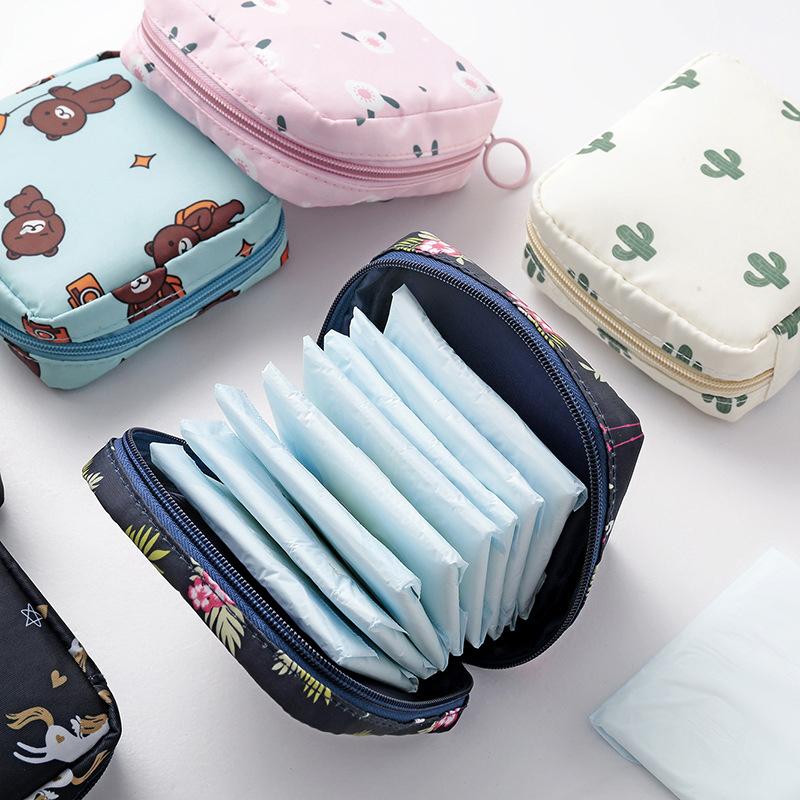 Изображение товара: Миниатюрная сумка для хранения тампонов, мешок для прокладок женские салфетки, косметички, органайзер для женщин, держатель для тампонов для девочек