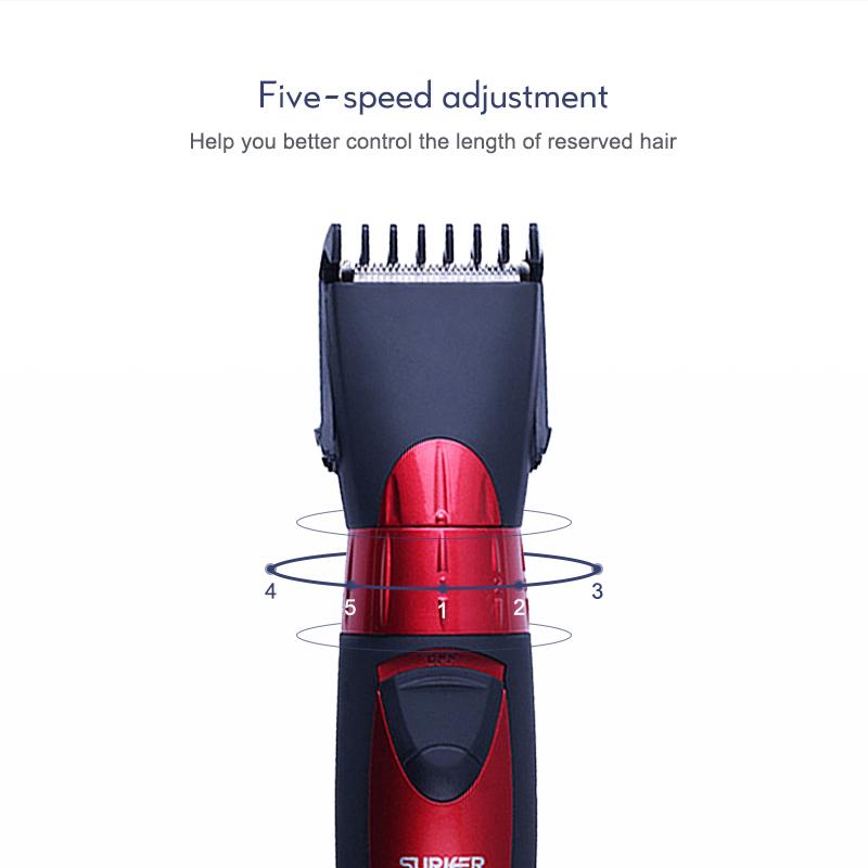 Изображение товара: Профессиональная электрическая машинка для стрижки волос перезаряжаемая машинка для стрижки волос регулируемая длина стрижка водонепроницаемый триммер для волос 40D