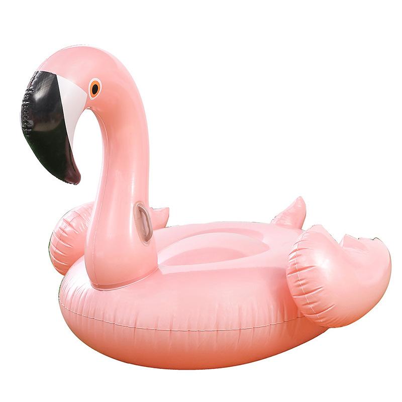 Изображение товара: Гигантское розовое Золотое плавательное кольцо с фламинго для взрослых, надувная круглая плавающая кровать, надувной матрас для бассейна, плявечерние, игрушки