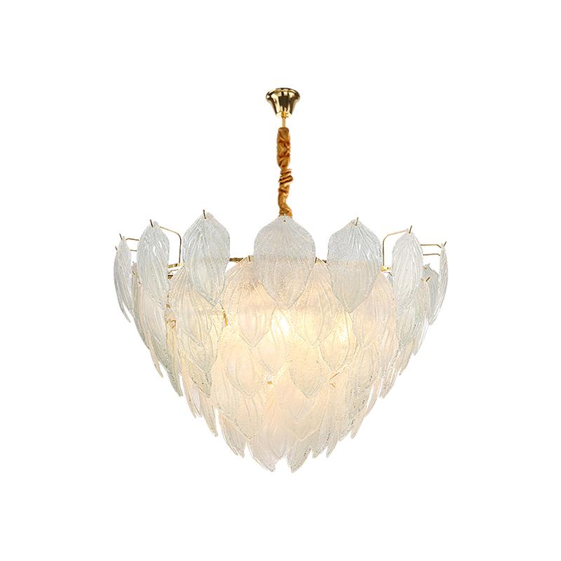 Изображение товара: Постмодерн, роскошный светодиодный светильник в форме листа, люстра для гостиной, скандинавские модные декоративные хрустальные лампы для спальни, столовой