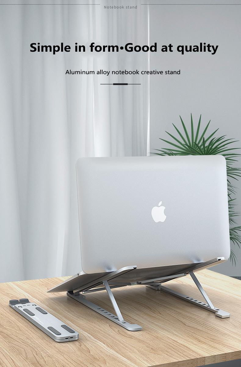 Изображение товара: Держатель для ноутбука MacBook Air Pro, складная подставка для ноутбука из алюминиевого сплава, кронштейн, держатель для ноутбука, для ПК и ноутбука
