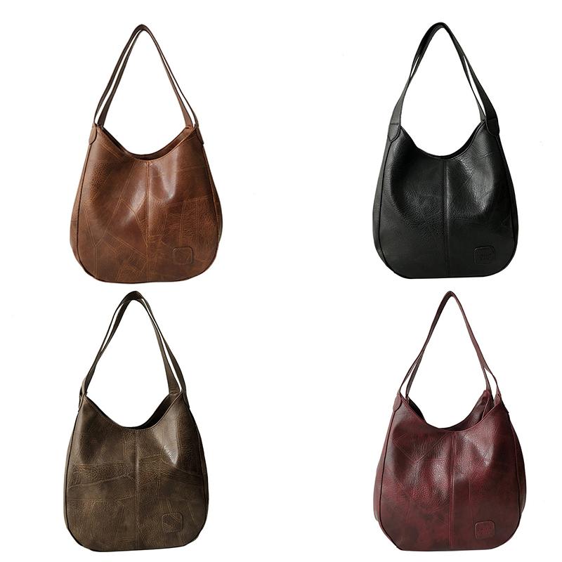 Изображение товара: Женские сумки из мягкой искусственной кожи в стиле ретро Ansloth, повседневные сумки-тоут, многофункциональные сумки, роскошный дизайн, вместительные дамские сумки HPS970