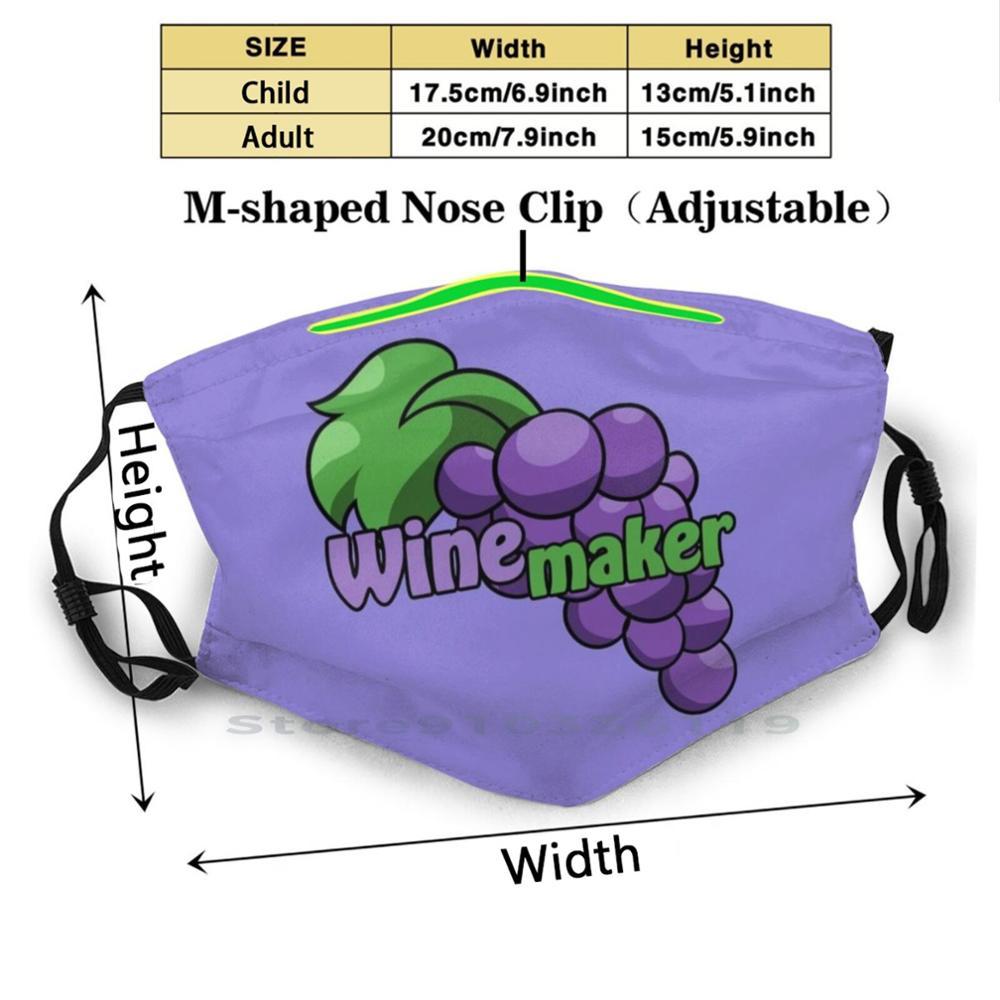 Изображение товара: Винница, многоразовая маска для лица с фильтрами, детский винный инструмент, винный инструмент, винные вина, красное вино, виноград, виноградники