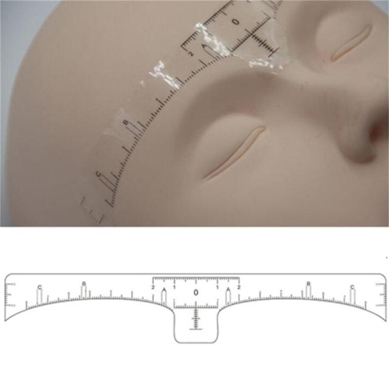 Изображение товара: 10/50/100 шт одноразовые точный линейка для перманентного макияжа Tebori бровей Инструменты татуировки Измерения Линейки Стикеры