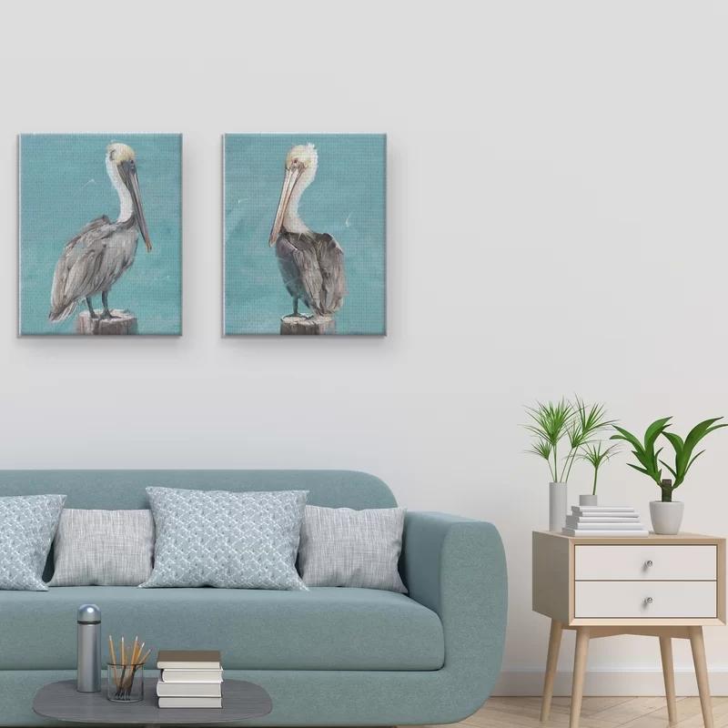 Изображение товара: Картины на холсте с животными, птицами, Настенная картина, 2 шт., HD печать, плакат, украшение для дома, модульные картины для спальни, рамка