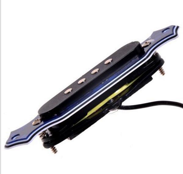 Изображение товара: 2 шт. черно-синий жемчуг, магнит гитарный Предварительно проводной звукосниматель звукового отверстия с громкостью и тоном