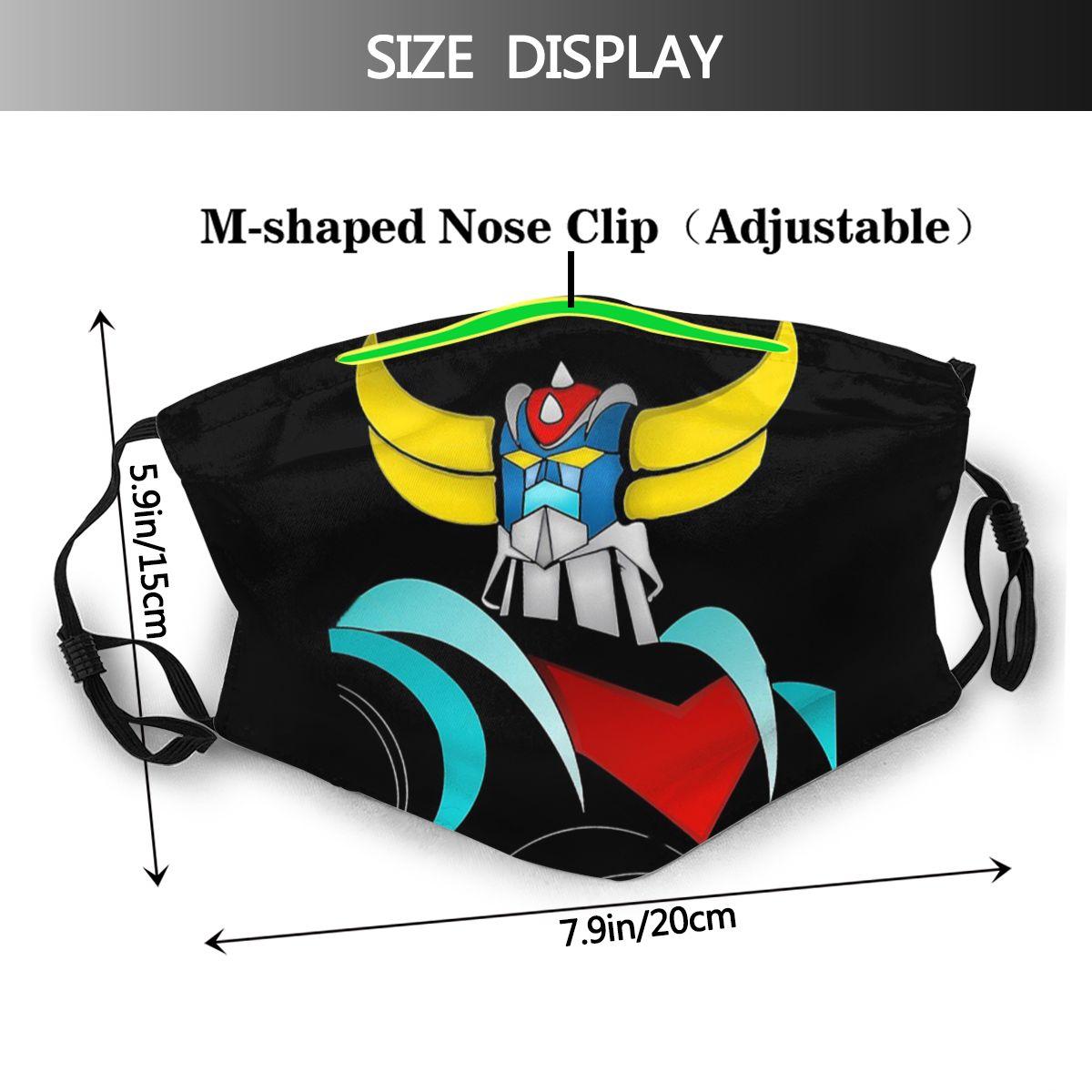 Изображение товара: Грендайзеру Z Goldorak аниме Japanime Kaiju моющиеся с принтом губ маска для лица с защитой от ветра защита от пыли с фильтром полиэстер защита