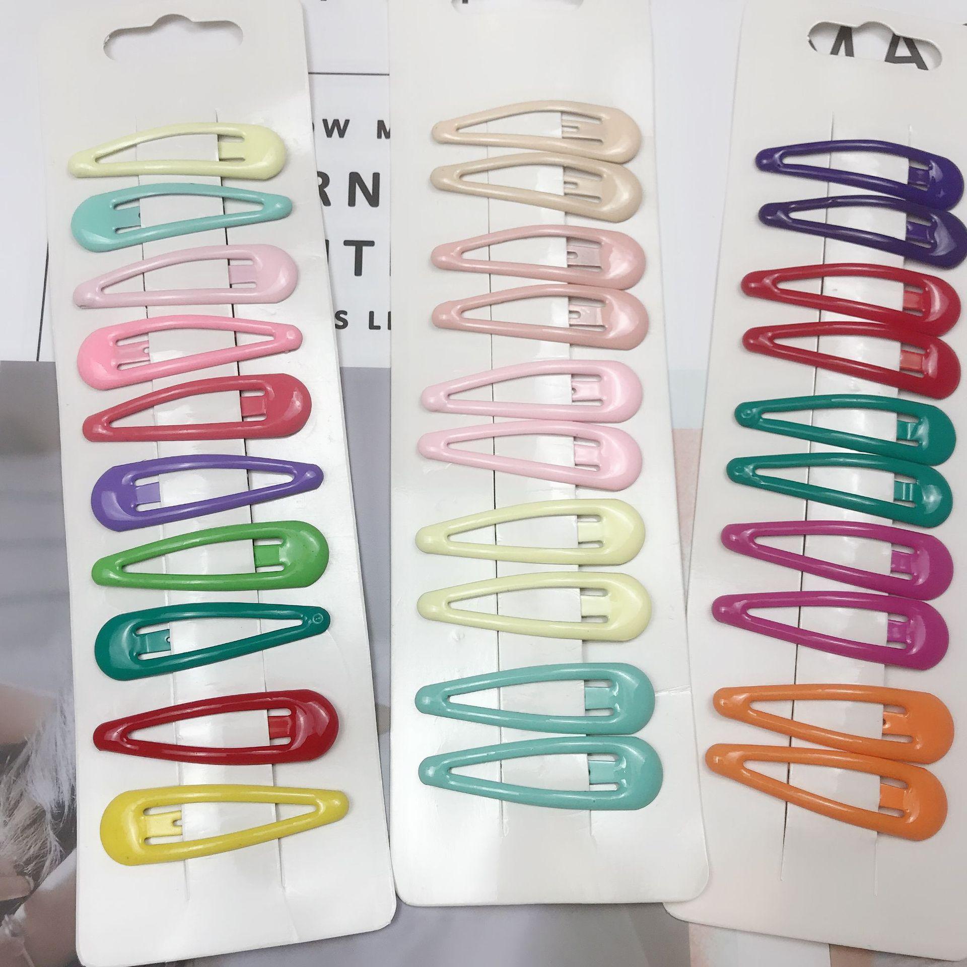 Изображение товара: 10Pcs/Set New BB Clips Cartoon Type Metal Candy Color Girls Hairpins Hair Clip Kids Headwear Children Styling Accessories Baby