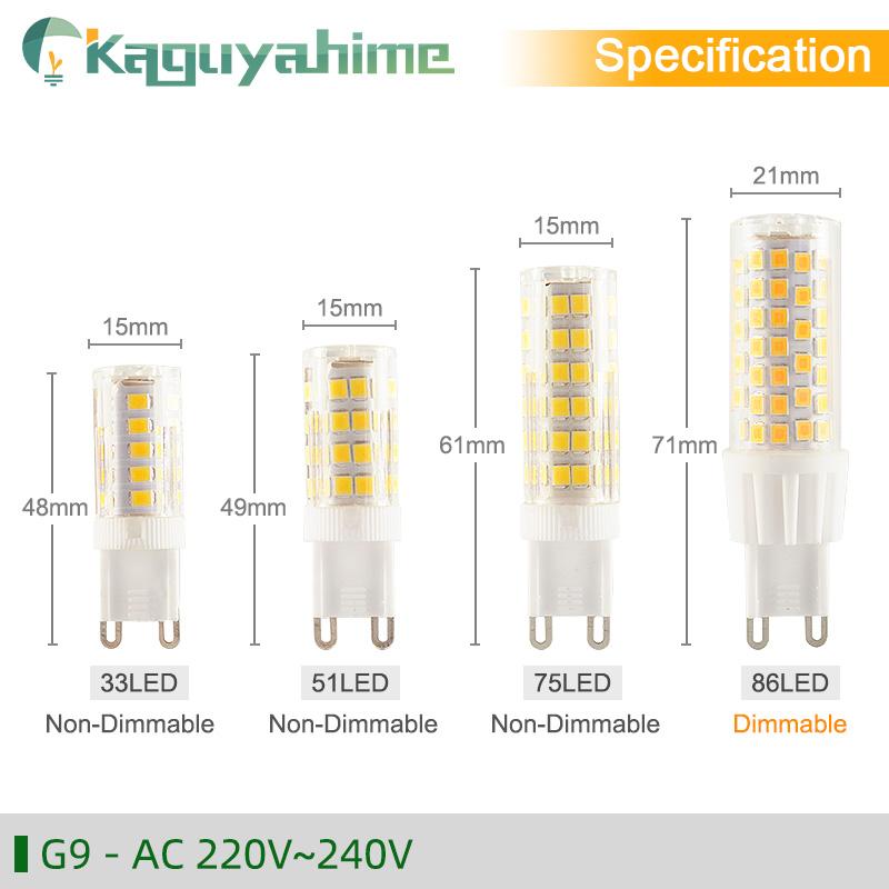 Изображение товара: Диммируемые светодиодные лампы Kaguyahime, 10 шт., COB E14, G4, G9, 6 Вт, 10 Вт, 220 В переменного тока, светодиодный в