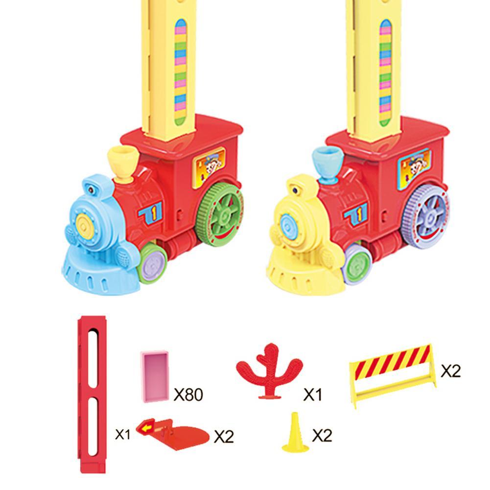 Изображение товара: Набор игрушечных машинок домино, модель ЭЛЕКТРИЧЕСКИХ МАШИНОК с красочными блоками домино, автомобиль, грузовик и друзья, игрушки для мальчиков