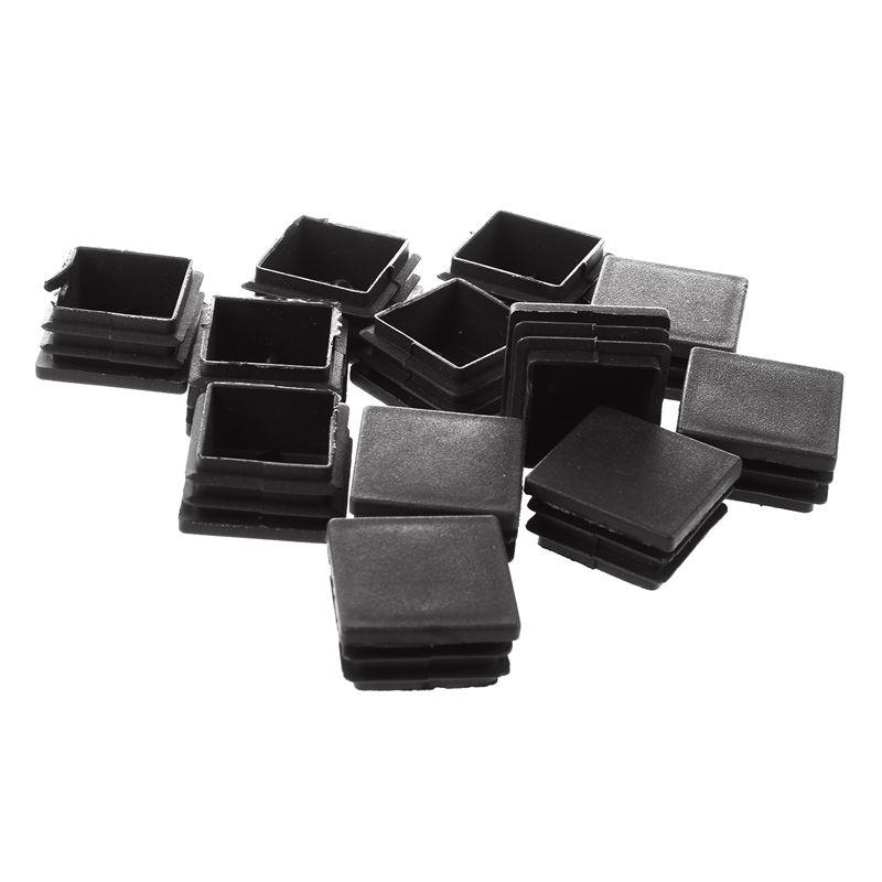 Изображение товара: 12 шт Пластиковые ребристые квадратные торцевые крышки пробки вставки черный
