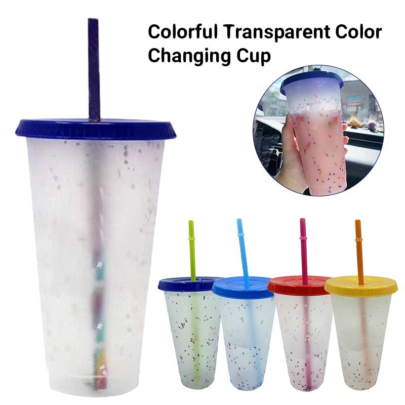 Изображение товара: Многоразовая пластиковая бутылка для воды 700 мл, меняющая цвет при температуре, Волшебная чашка для холодной воды, индивидуальные кухонные приборы оптом, 1/5 шт.