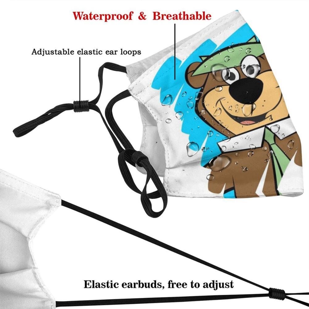 Изображение товара: Йоги медведь. Рубашка, наклейка, маска, кружка. .. Многоразовая маска для рта с фильтром Pm2.5 для детей, мультяшный медведь Yogi Teenysophia