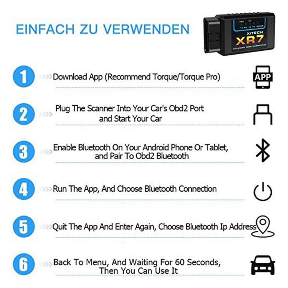 Изображение товара: Автомобильный Bluetooth-адаптер OBD2, считыватель кода ELM327, диагностическое устройство с 1 CD-диском