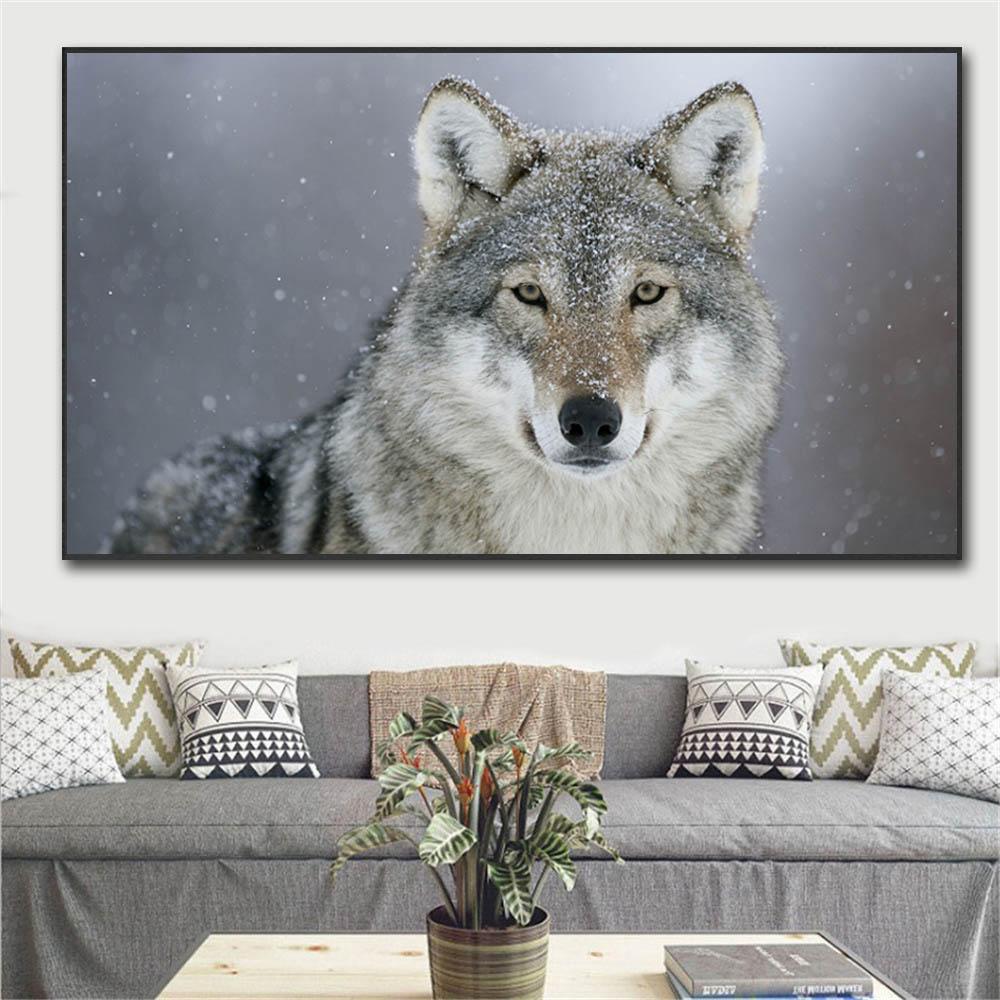 Изображение товара: Современные животные волк настенная живопись холст скандинавские плакаты и принты настенные картины для гостиной домашний декор