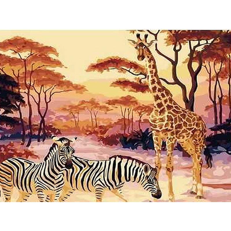 Изображение товара: Картина маслом зебра по номерам, жираф, животное, краска, акриловые краски, ручная роспись, рисунок для взрослых, картина по номерам, домашний декор
