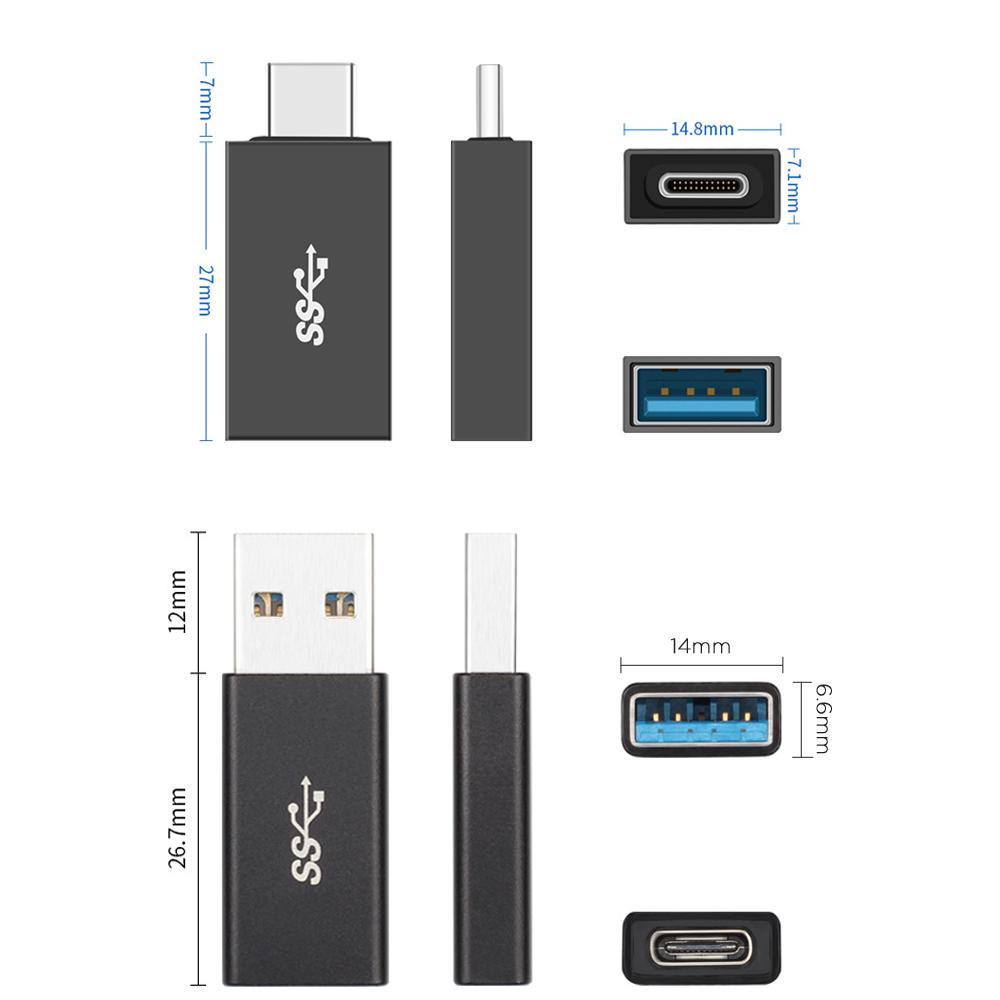 Изображение товара: USB C адаптер к USB 3.0 Type-C разъем OTG конвертер для Macbook HUB USBC мобильный телефон кабель передачи данных USB-C удлинитель