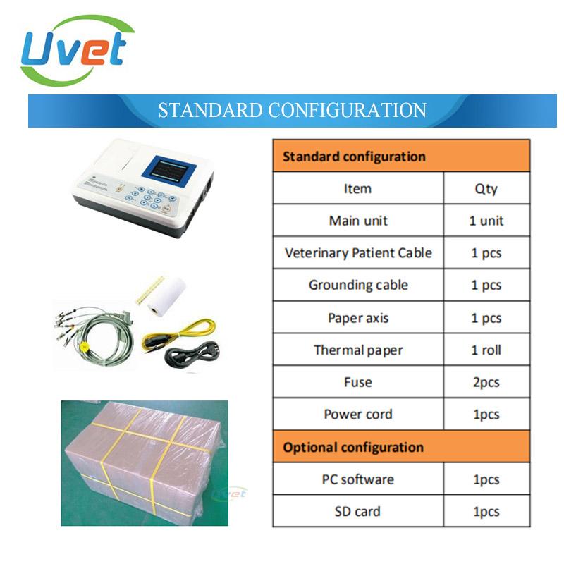 Изображение товара: Uvet оборудование для патологического анализа три каналы ECG ручная отличная Автоматическая интерпретация медицинское оборудование анализатор