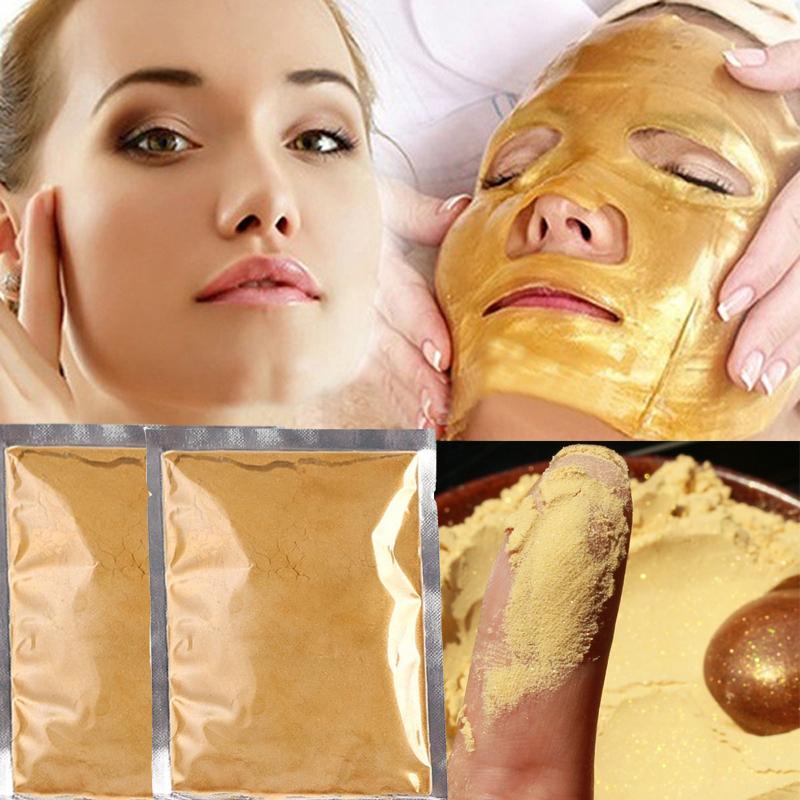 Изображение товара: 24K Золотая коллагеновая маска для активного лица, отбеливание и осветление маска для спа, глубокое увлажнение, Антивозрастная маска для лечения морщин, 20 г