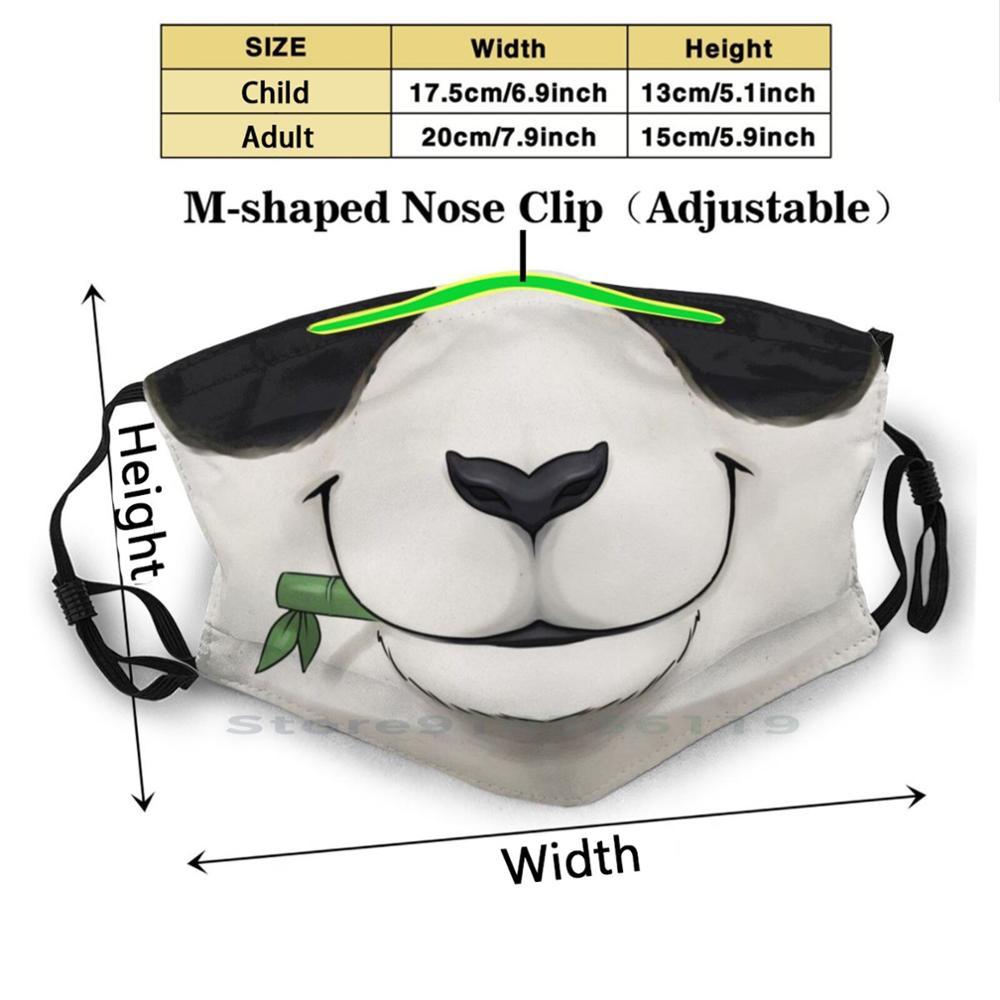 Изображение товара: Emotive - Happy Bamboo Panda Mouth Print многоразовая маска Pm2.5 фильтр маска для лица детская бамбуковая панда Счастливое животное медведь