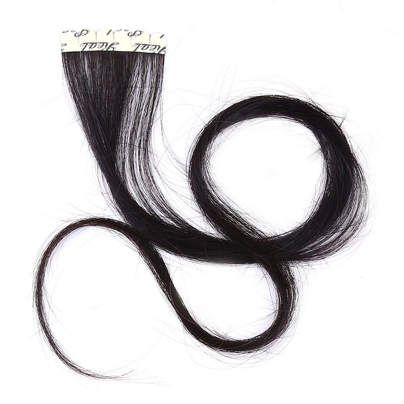 Изображение товара: Волосы для наращивания, длинные прямые, черные, горячая Распродажа дюйма, 45-80 см, 1 шт.
