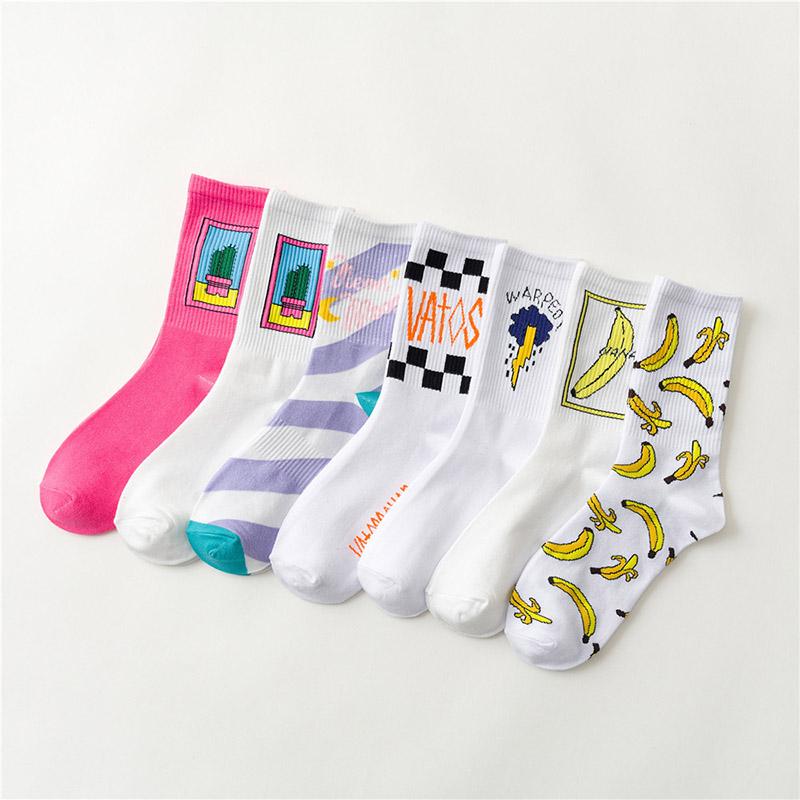 Изображение товара: Unisex Happy SocksCreative Hip Hop Personality Fashion High Quality Breathable Antiskid Flame Pattern Men Calcetines Mujer