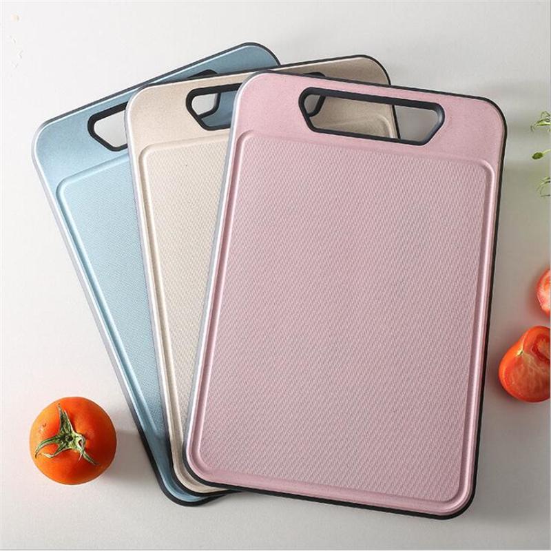 Изображение товара: Cutting Board Wheat Straw Vegetable Fruits Meats Bread Cutting Board Hanging Hole Food Thick Chopping Blocks Non-slip Kitchen