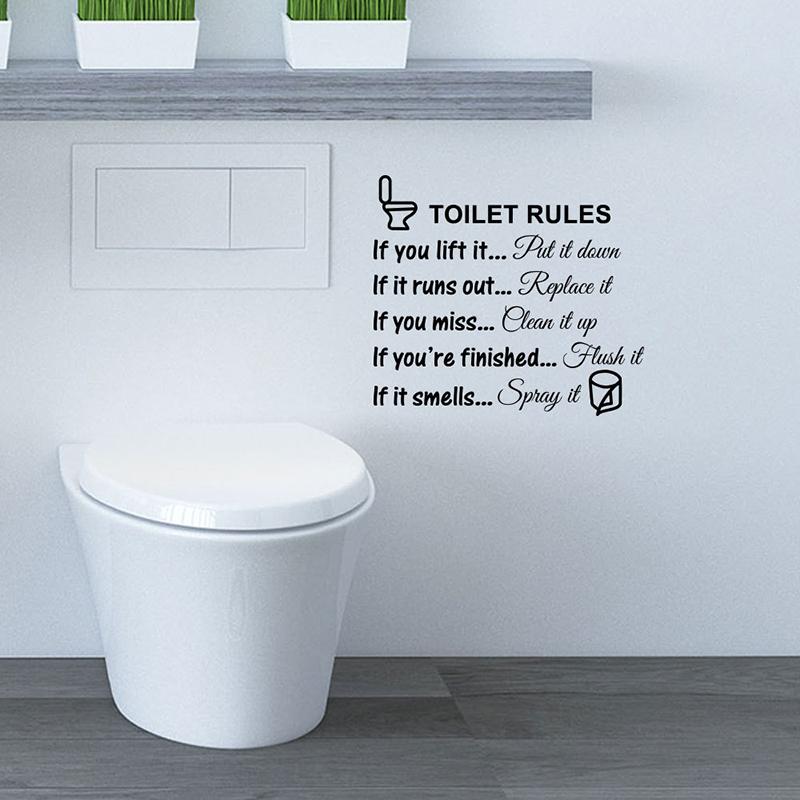 Изображение товара: Креативные водонепроницаемые наклейки для туалета, стикеры «сделай сам» для туалета, ПВХ, плакаты, настенные Стикеры, художественное украшение для дома
