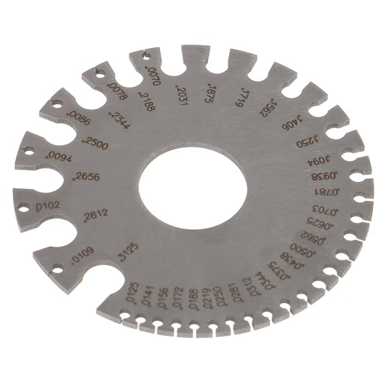 Изображение товара: 1 шт. 0-36 круглый калибр AWG SWG измерительный прибор для диаметра металлической круглой проволоки