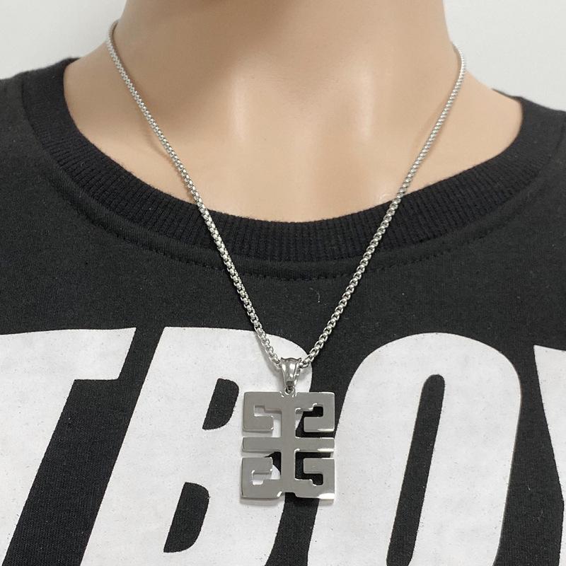 Изображение товара: Цепочка из титановой стали для мужчин и женщин, модное цифровое ожерелье в стиле хип-хоп/панк, цепь для свитера из нержавеющей стали