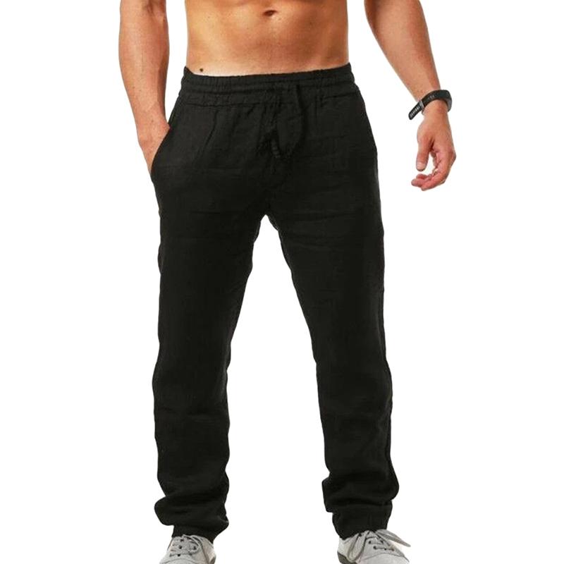 Изображение товара: Весна-лето 2020, мужские брюки, тонкие дышащие свободные слаксы, брюки для мужчин, ультра-тонкие брюки для маленьких ног, повседневные штаны