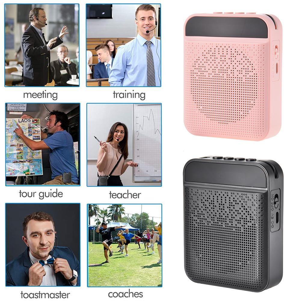 Изображение товара: Микрофон Rondaful, портативный, беспроводной, усилитель голоса, Bluetooth, громкий динамик, Мегафон, MP3, FM-радио, для учителей, туристов