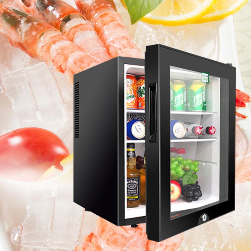Изображение товара: Маленький Морозильный шкаф для хранения чая, 40 л, холодильник с одиночной дверью масок, с прозрачными стеклянными дверцами